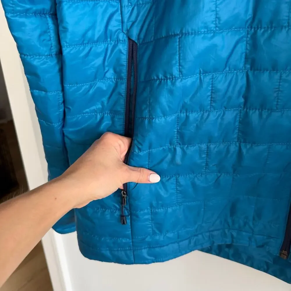 Patagonia Nano Zip Up Mock Neck Puffer Jacket Blue XXL